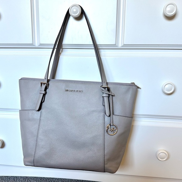 Michael Kors gray leather tote purse - Picture 2 of 9